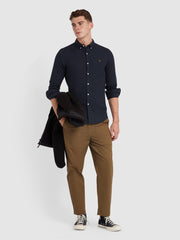 Alban Slim Fit Shirt In True Navy