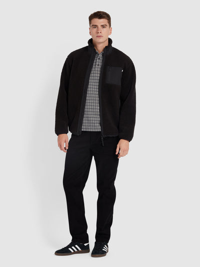 Norwood Regular Fit Cord Trousers In Black