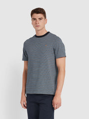 Wilmot Regular Fit Striped T-Shirt In True Navy