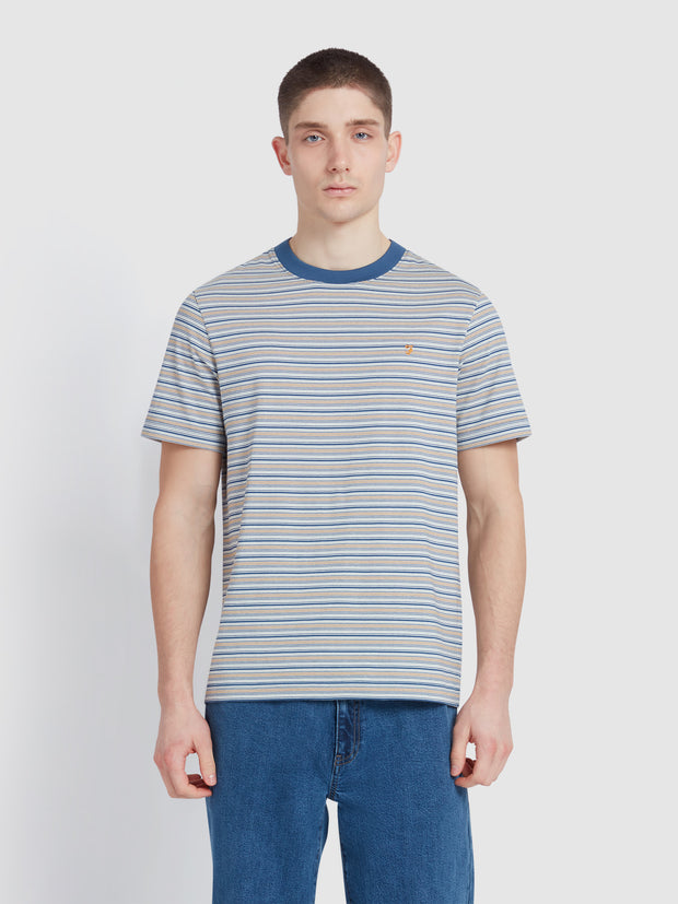 Danny Stripe T-Shirt In Cold Metal