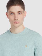 Danny Regular Fit Organic Cotton T-Shirt In Grove Green Marl