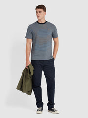 Wilmot Regular Fit Striped T-Shirt In True Navy