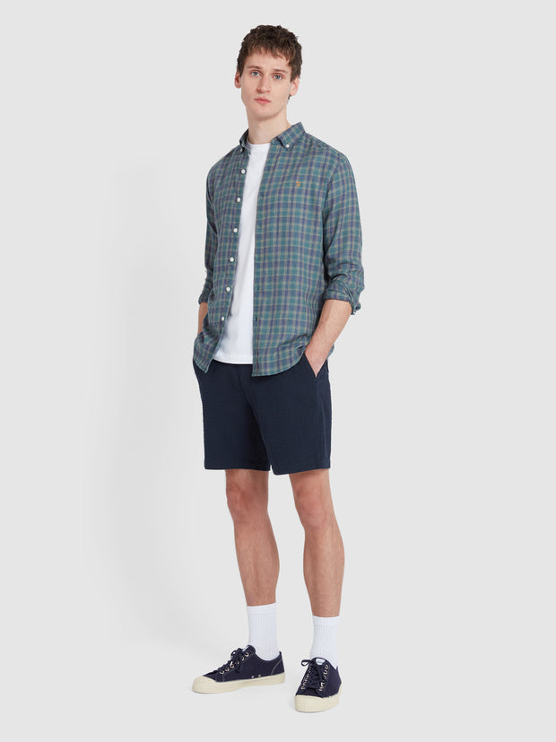 Hamilton Check Shirt In Mallard Green