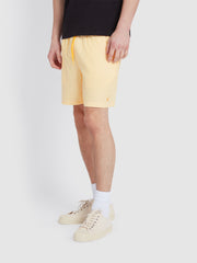 Colbert Seersucker Stripe Swim Shorts In Saffron Yellow