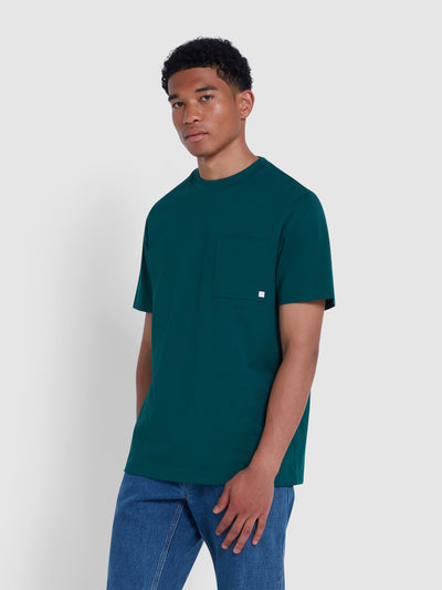 Stacy Regular Fit Pocket T-Shirt In Botanic Green