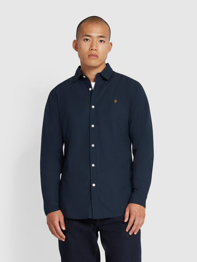 Yorke Slim Fit Shirt In True Navy