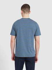 Oakland Bretton Stripe T-Shirt In Cold Metal