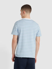 Danny Stripe Short Sleeve T-Shirt In Arctic Blue