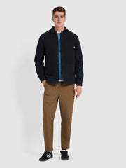 Ferncroft Wadded Overshirt In True Navy