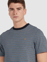 Wilmot Regular Fit Striped T-Shirt In True Navy