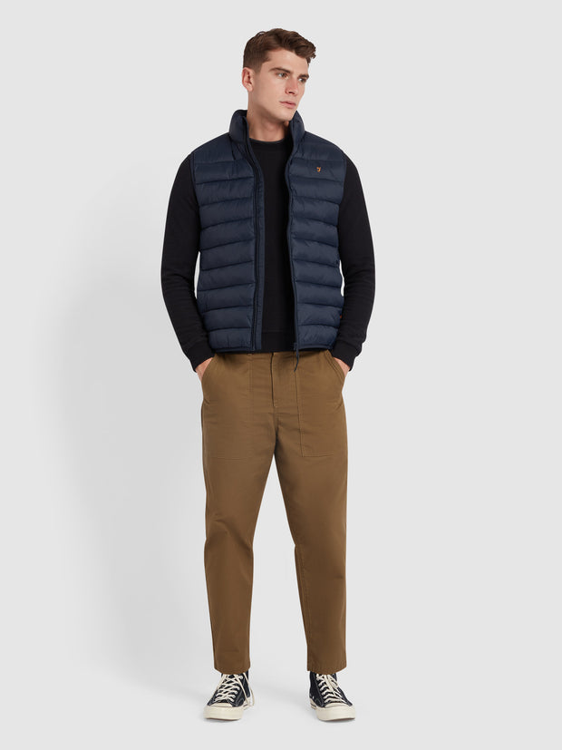 Joel Wadded Gilet In True Navy