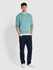 Hanbury Crew Neck Sweatshirt In Brook Blue