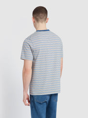 Danny Stripe T-Shirt In Cold Metal