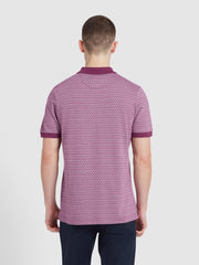 Tibbatt Jacquard Polo Shirt In Mulberry