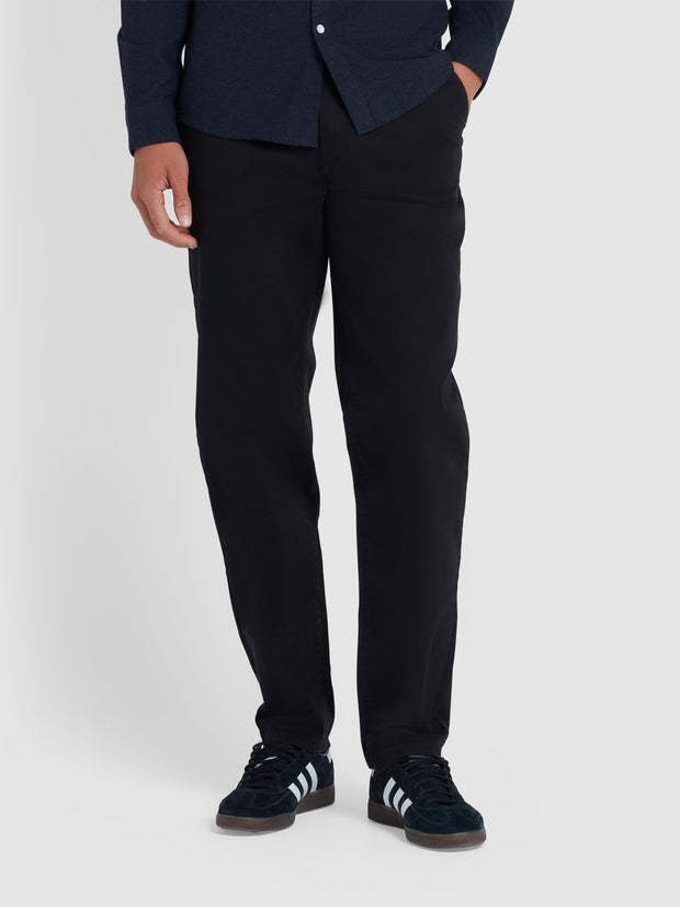 Norwood Regular Fit Chinos In Black