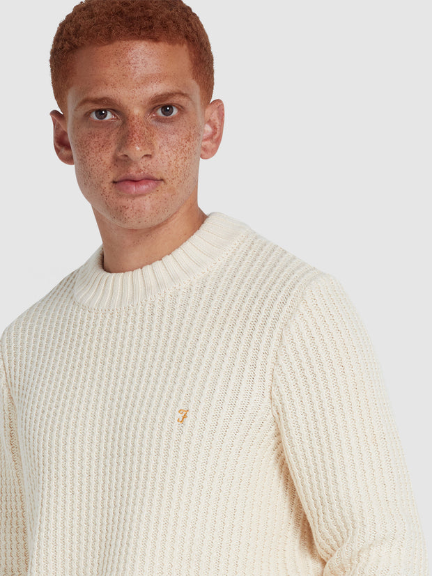 Burlington Fisherman Knit Sweater In Cream