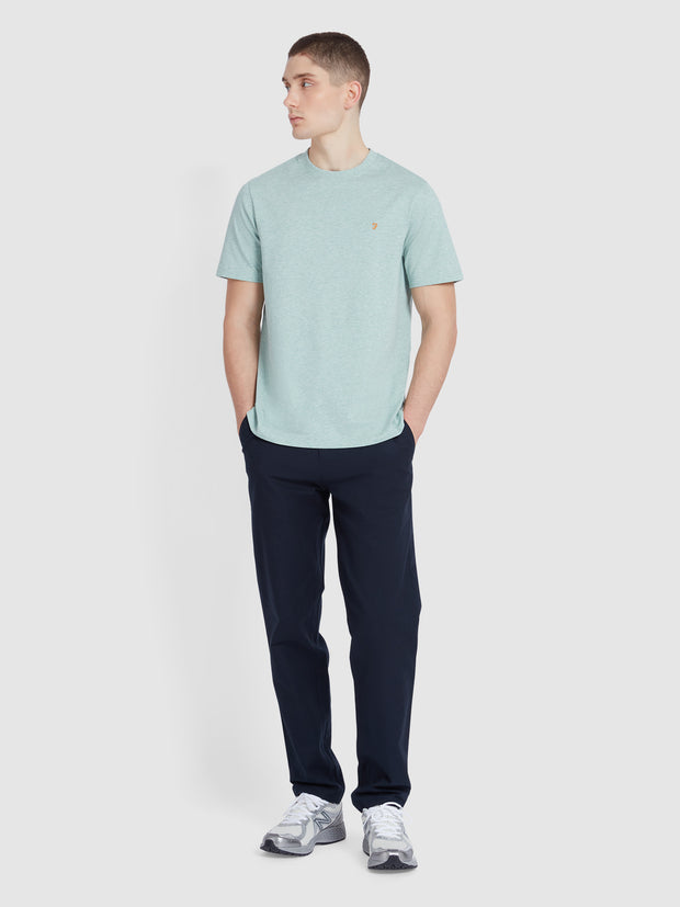 Danny Regular Fit Organic Cotton T-Shirt In Grove Green Marl