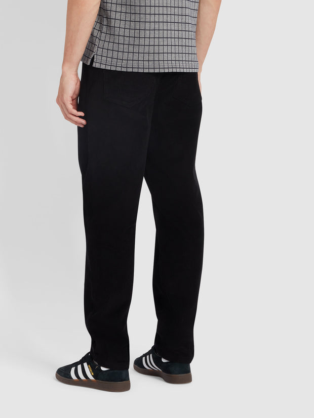 Norwood Regular Fit Cord Trousers In Black