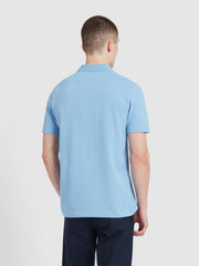 Forster Textured Polo Shirt In Powder Blue