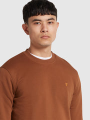 Hanbury Crew Neck Sweatshirt In Golden Brown