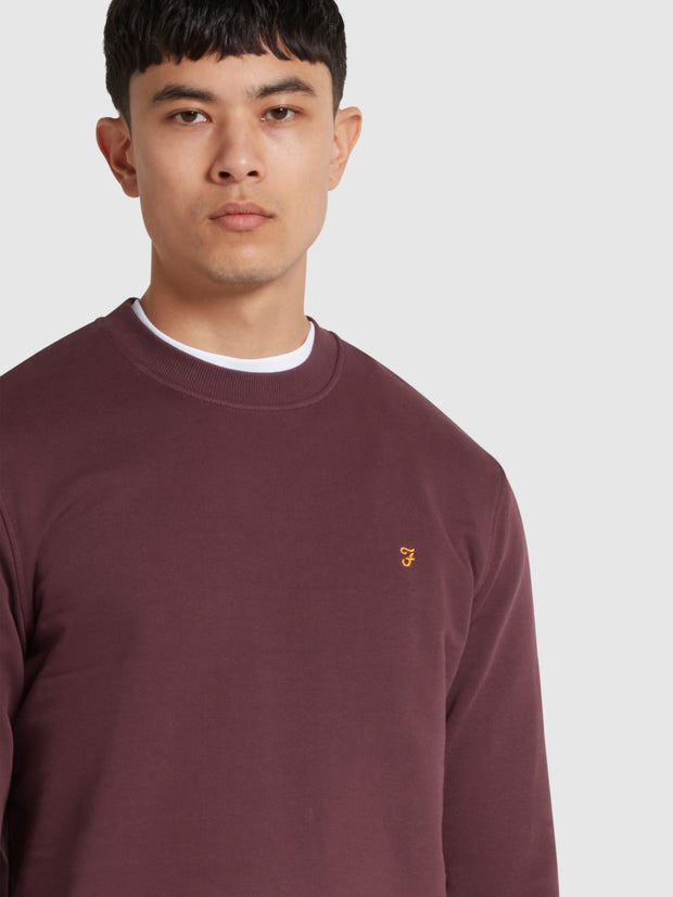 Hanbury Crew Neck Sweatshirt In Farah Red