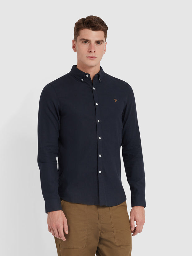 Alban Slim Fit Shirt In True Navy