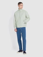 Swaton Half Zip Sweatshirt In Grove Green