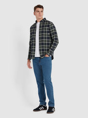 Marcelo Casual Fit Check Shirt In True Navy