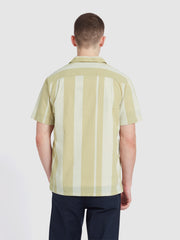 Alston Short Sleeve Stripe Shirt In Hazelnut