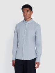 Alban Slim Fit Shirt In Grey Marl