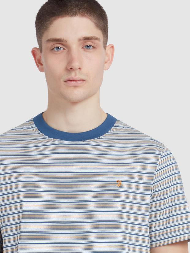 Danny Stripe T-Shirt In Cold Metal