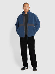 Elias Full Zip Fleece In Deep Blue