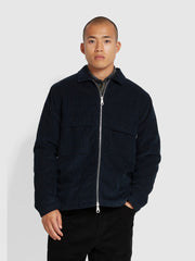 Schultz Quilted Overshirt In True Navy