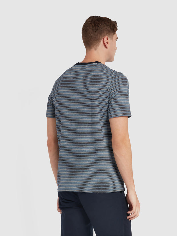 Wilmot Regular Fit Striped T-Shirt In True Navy