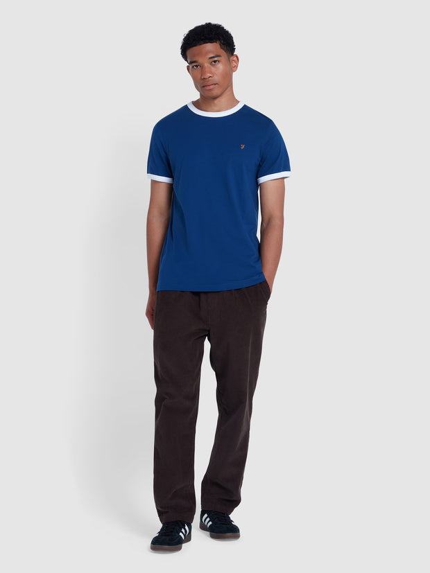 Fox Ringer T-Shirt In Regatta Blue