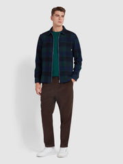 Fulbright Check Overshirt In Woodland Pine