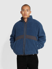 Elias Full Zip Fleece In Deep Blue