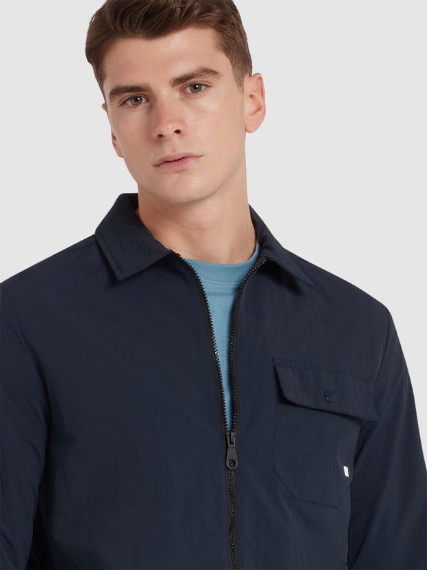 Holwick Zipped Overshirt In True Navy