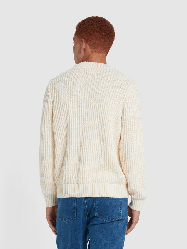 Burlington Fisherman Knit Sweater In Cream