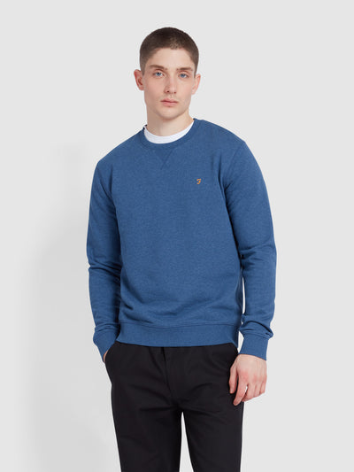 Tim Organic Cotton Crew Neck Sweatshirt In Cold Metal Marl