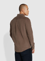 Spencer Casual Fit Corduroy Shirt In Mushroom Grey