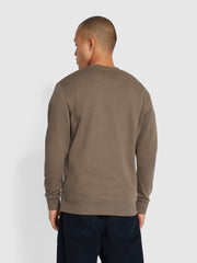 Tim Organic Cotton Crew Neck Sweatshirt In Mushroom Grey