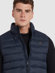 Joel Wadded Gilet In True Navy