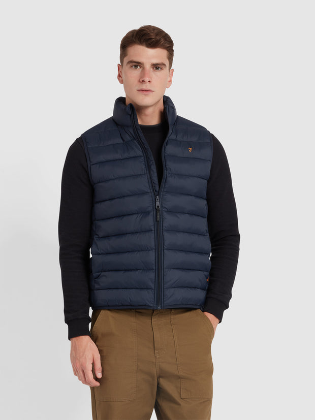 Joel Wadded Gilet In True Navy