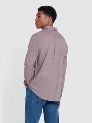 Colver Casual Fit Textured Shirt In Farah Burgundy