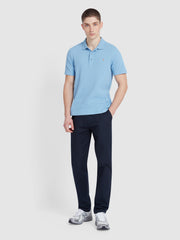 Forster Textured Polo Shirt In Powder Blue