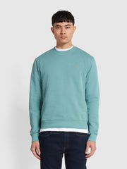 Hanbury Crew Neck Sweatshirt In Brook Blue