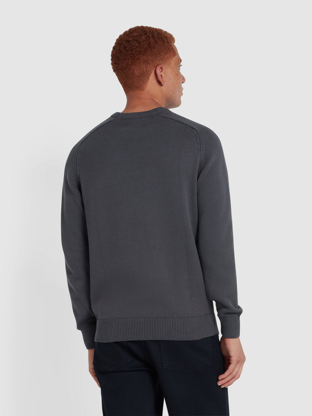 Kingsbury Crew Neck Sweater In Charcoal