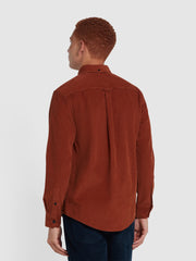 Spencer Casual Fit Corduroy Shirt In Teak