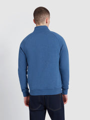 Jim Organic Cotton Quarter Zip Sweatshirt In Cold Metal Marl